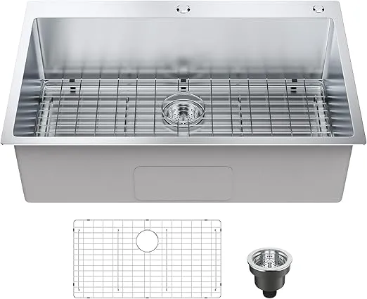 VEVOR Stainless Steel Drop-In Sink 32 Inch for countertop